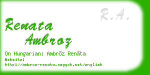 renata ambroz business card