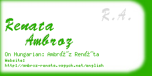 renata ambroz business card